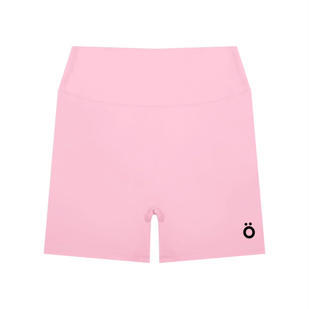 AntoniaHigh Waisted Yoga Biker Shorts - White & Pink