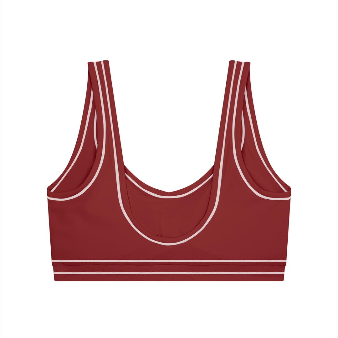 Servilia Topstitching Yoga Sports Bra
