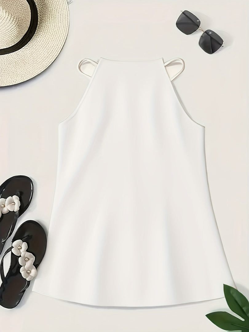 Women's Blouses Halter Neck Ruched Collar Sleeveless Backless Casual Summer Top Style