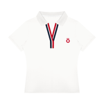 Load image into Gallery viewer, Vespera Block Polo Shirt - In White
