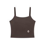 Load image into Gallery viewer, Emilia Yoga Crop Tank Top - Brown &amp; Black
