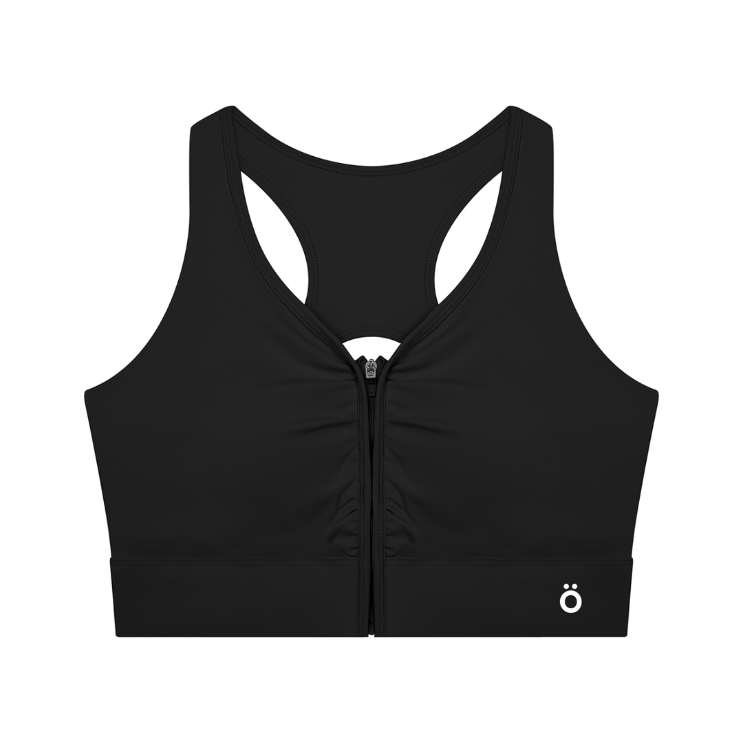 Priscilla Cropped Zip Yoga Sports Bra