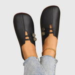 Load image into Gallery viewer, Women's Flat Shoes Soft Suede Toggle Lace Slip On Barefoot Style
