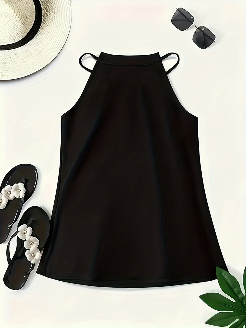 Women's Blouses Halter Neck Ruched Collar Sleeveless Backless Casual Summer Top Style