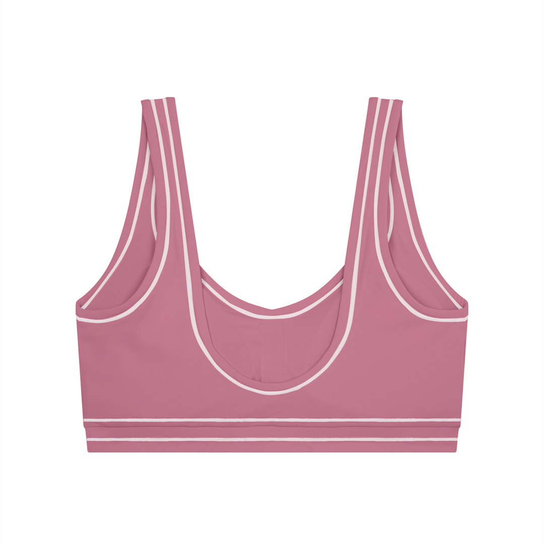 Servilia Topstitching Yoga Sports Bra