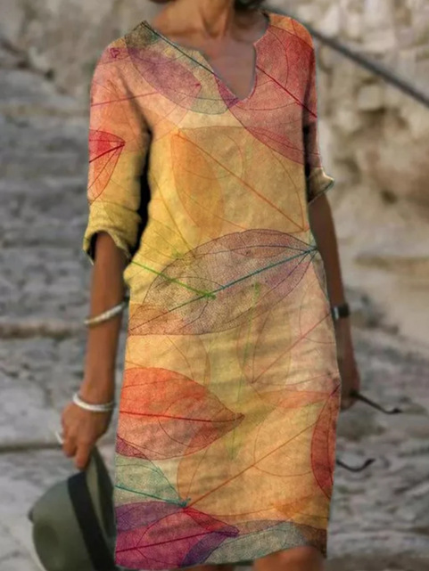 Women's Casual Maxi Dress Colorful Print