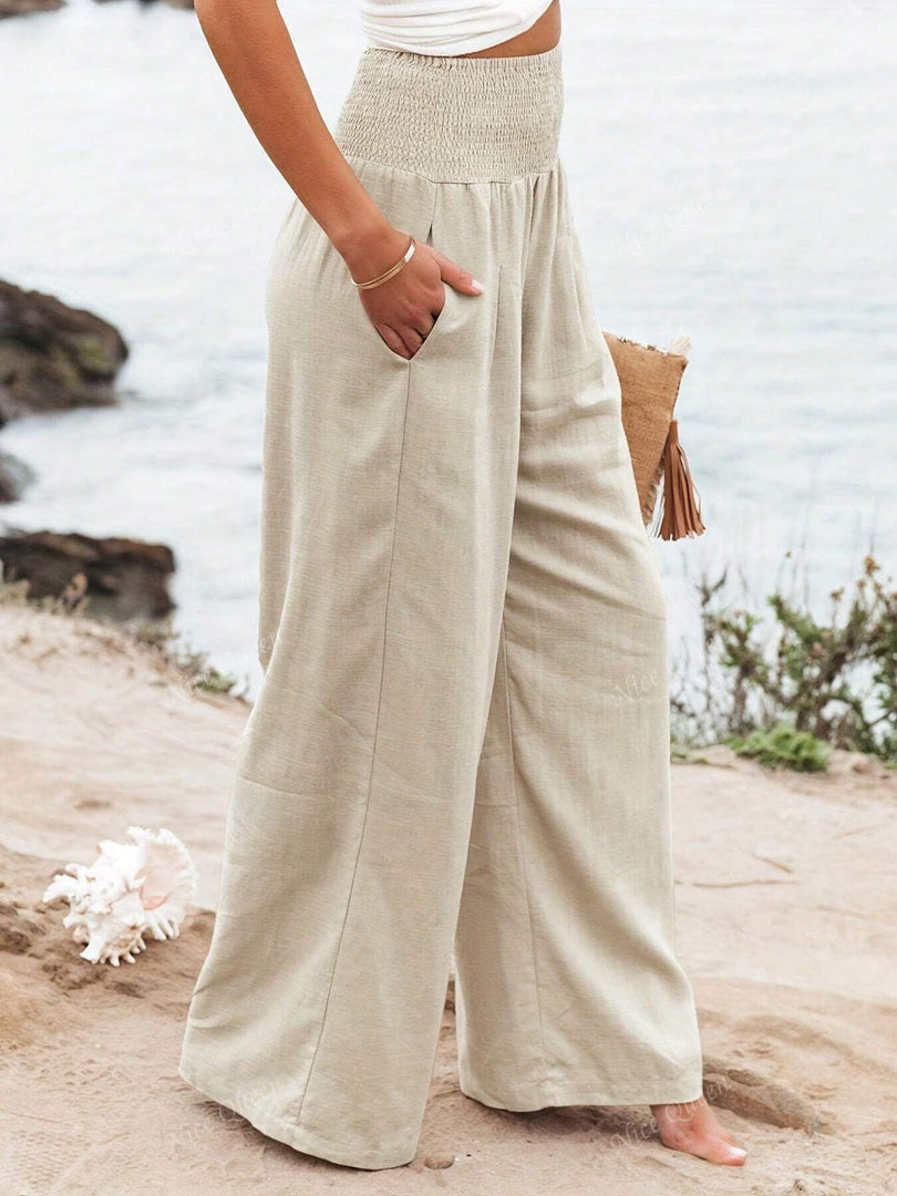 Women's Wide Leg Linen Pants