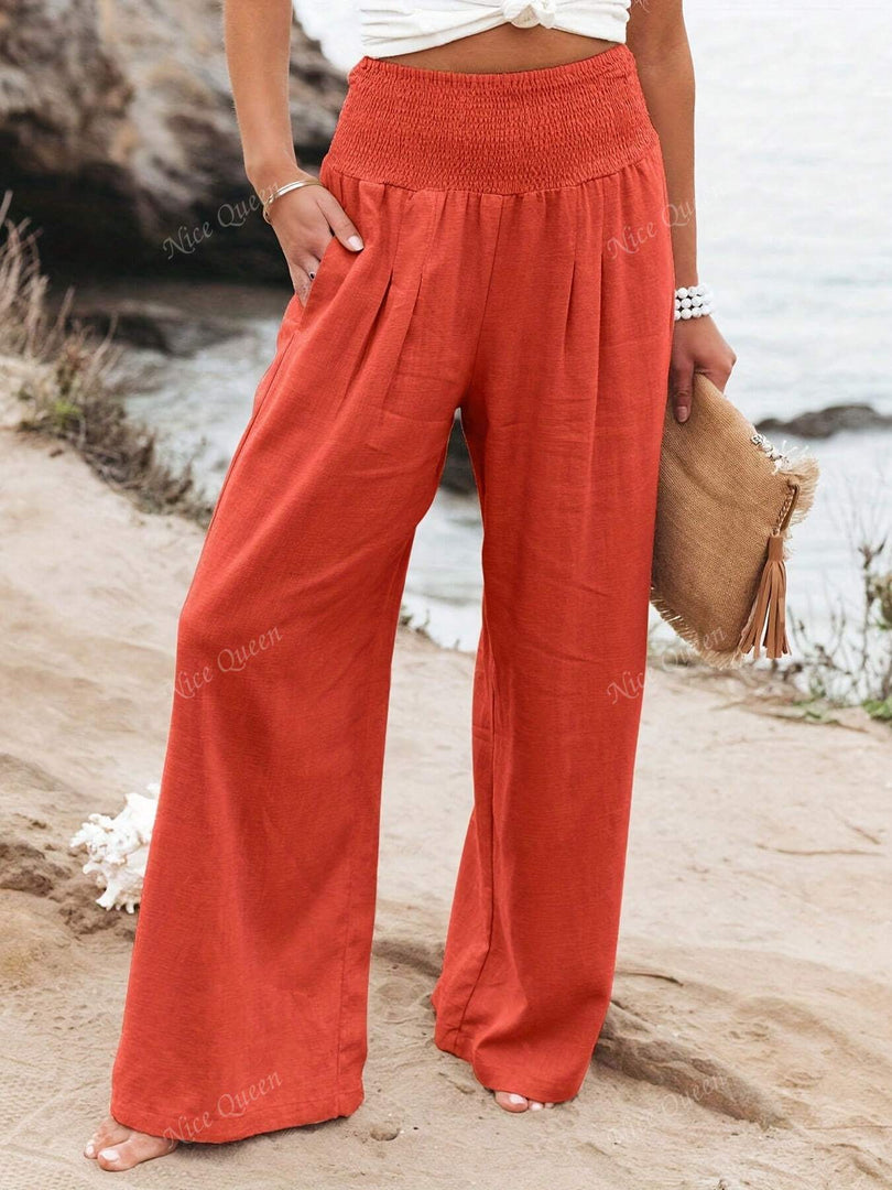 Women's Wide Leg Linen Pants