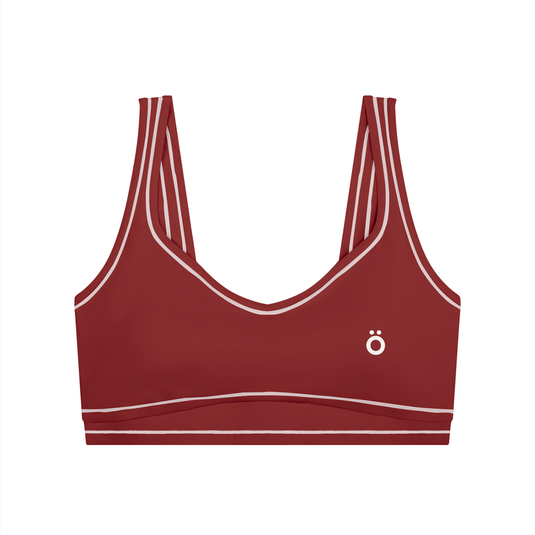 Servilia Topstitching Yoga Sports Bra