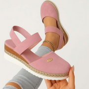 Women's Boho Sandals Beaded Elastic Ankle Strap