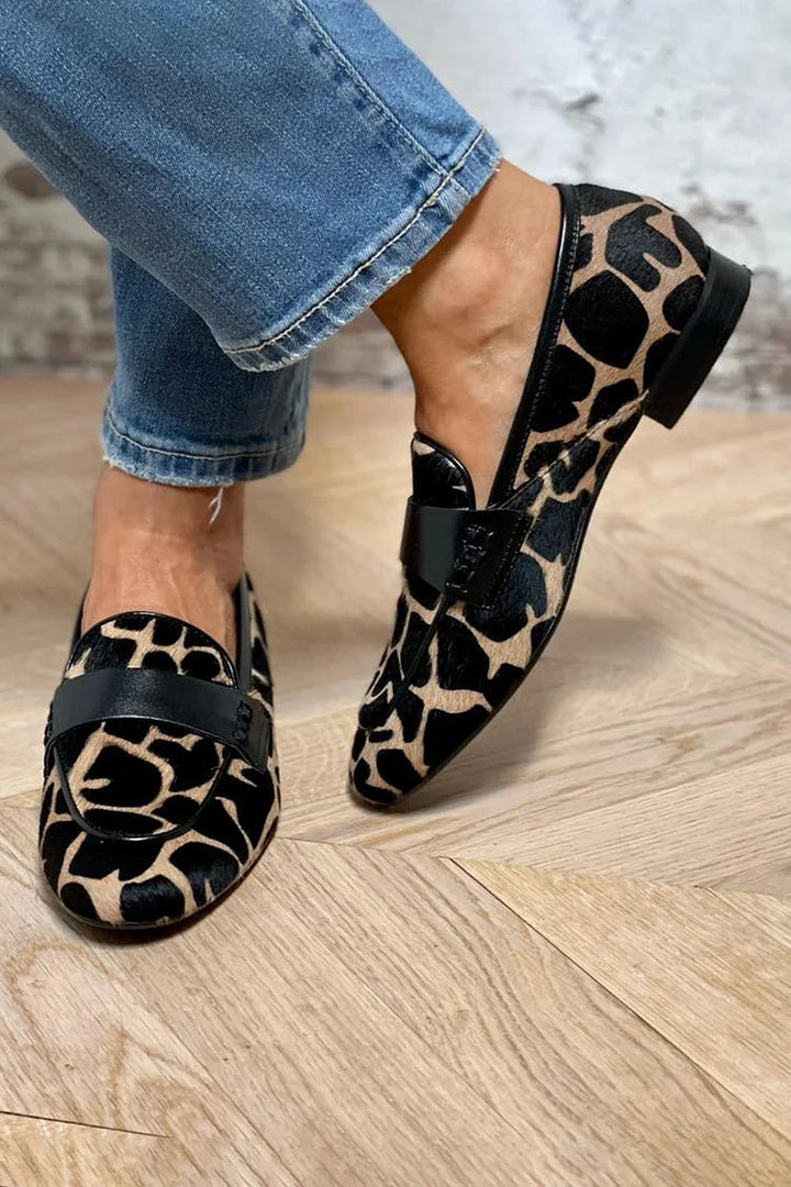 Women's Leopard Print Loafers Casual Flat Style