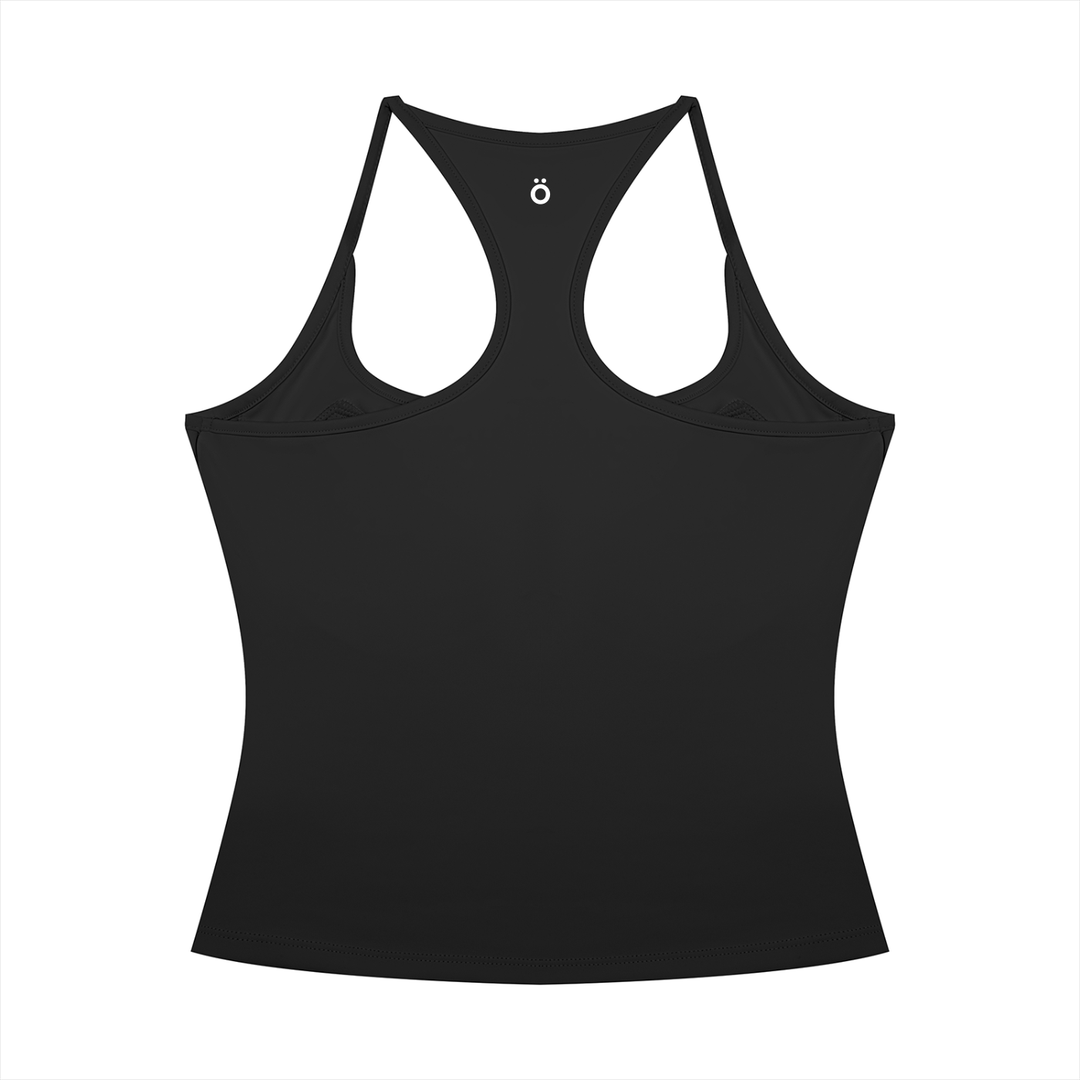 Servilia Crop Yoga Tank Top - in Black