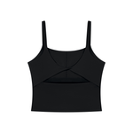 Load image into Gallery viewer, Emilia Yoga Crop Tank Top - Brown &amp; Black
