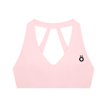 Load image into Gallery viewer, Flora Halter Cropped Sports Bra - In Pink
