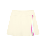 Load image into Gallery viewer, Viola  A-Line Contrast Panel Slit Skirt - in White Apricot
