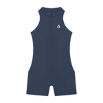 Load image into Gallery viewer, Minerva Quarter-Zip Yoga Romper - Dark Colors
