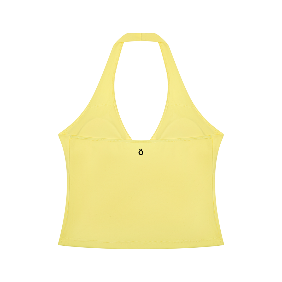 Albina Ruched Halter Yoga Tank Top