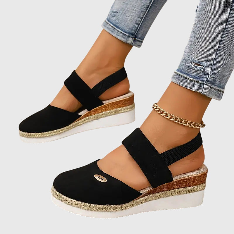 Women's Boho Sandals Beaded Elastic Ankle Strap