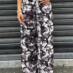 Load image into Gallery viewer, Women's Camo Cargo Pants Wide Leg Drawstring Waist Baggy Fit
