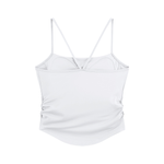 Load image into Gallery viewer, Nona Ruched Yoga Tank Top - In White
