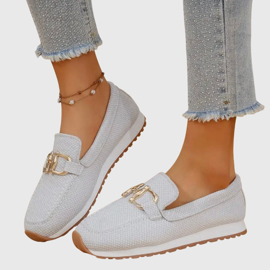 Women's Loafers Buckle Detail Slip On Walking Style