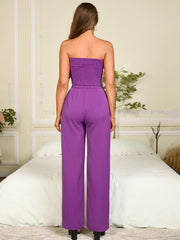 Solid Tube Top & Wide Leg Pants | Homecoming Two-Piece Set