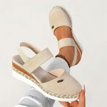 Load image into Gallery viewer, Women's Boho Sandals Beaded Elastic Ankle Strap
