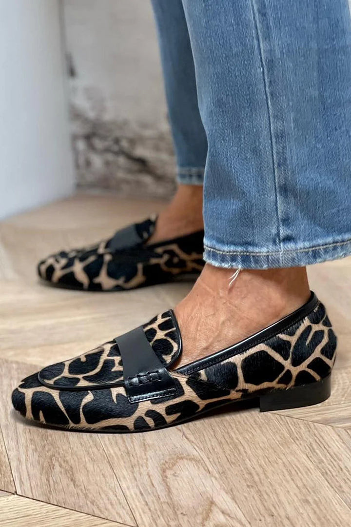 Women's Black Loafers Slip On Penny Toe Comfortable Casual Style