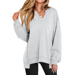 Load image into Gallery viewer, Women's Tunic Top V Neck Long Sleeve Oversized Relaxed Style
