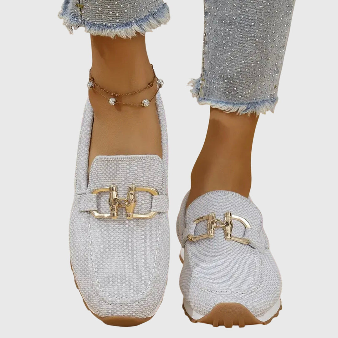 Women's Loafers Buckle Detail Slip On Walking Style