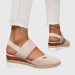 Load image into Gallery viewer, Women's Boho Sandals Beaded Elastic Ankle Strap
