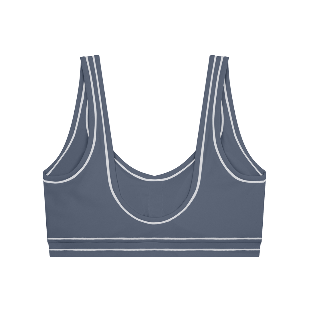 Servilia Topstitching Yoga Sports Bra