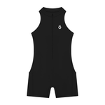 Load image into Gallery viewer, Minerva Quarter-Zip Yoga Romper - Dark Colors
