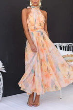 Load image into Gallery viewer, Women's Floral Halter Maxi Dress Formal Long Style
