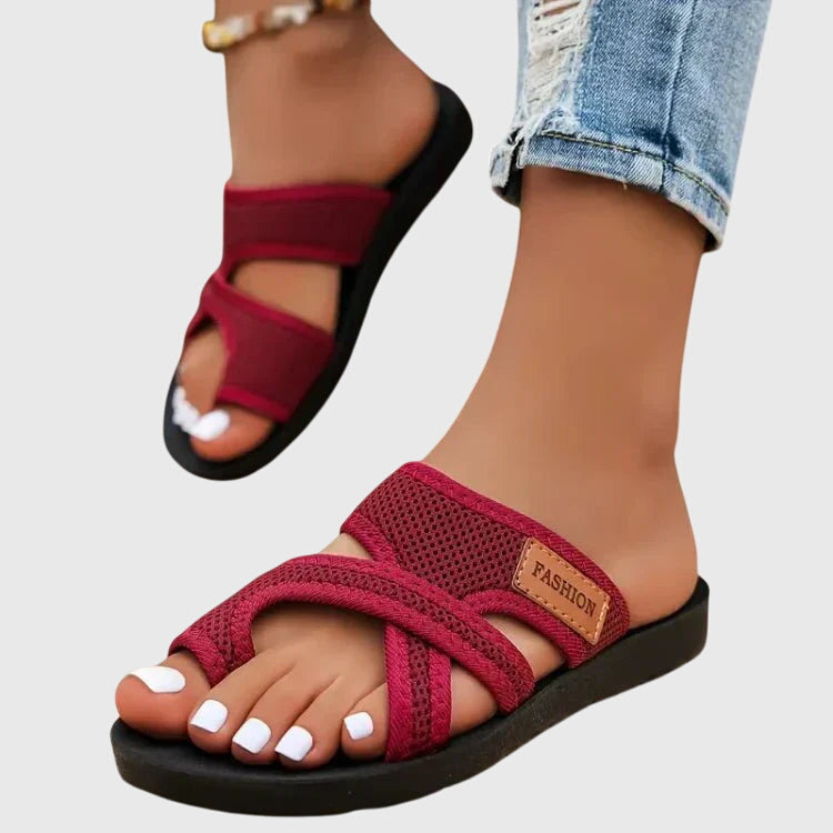 Women's Sandals Mesh Strap Platform Slip On Style