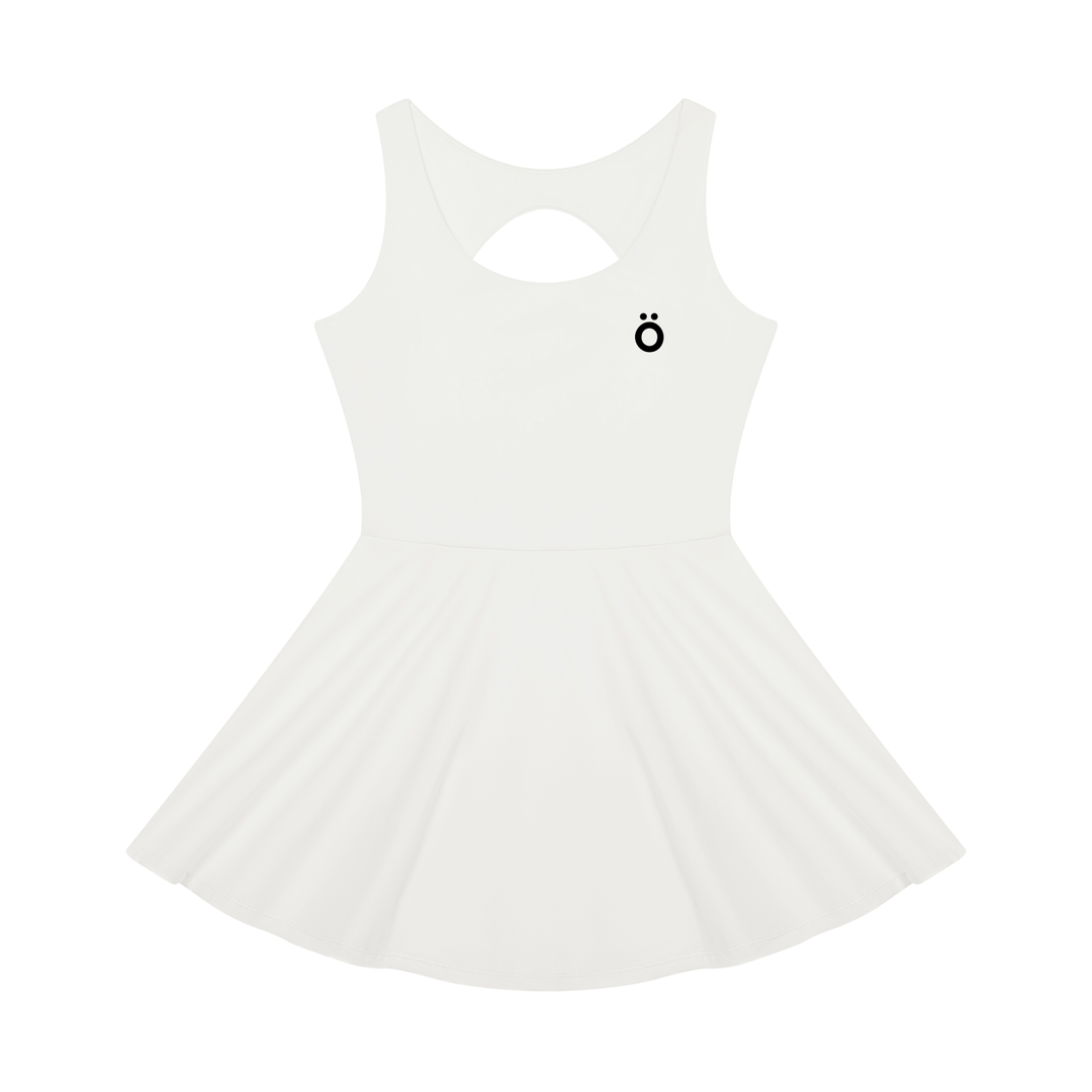 Rosalia Open-Back Tennis Dress - White & Pink