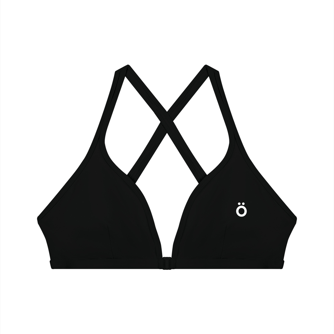 Vibia Yoga Sports Bra - Black & Plum Purple