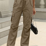 Load image into Gallery viewer, Women's Cargo Pants Drawstring Waist Straight Leg Style

