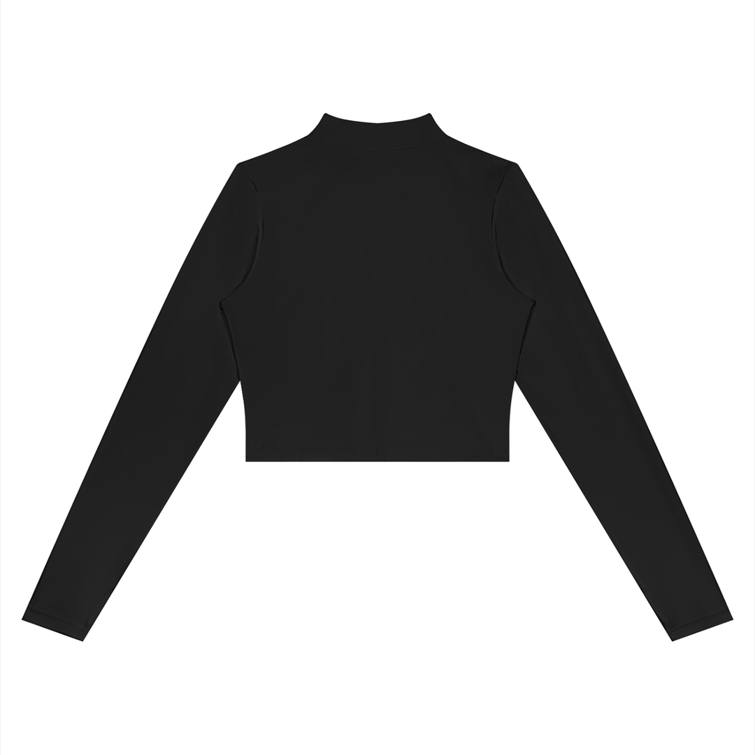 Arcadia Crop Yoga Sports Jacket - In Black