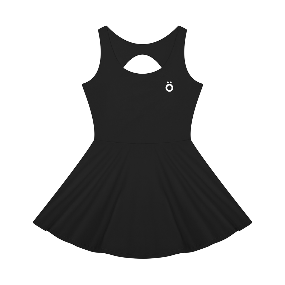Rosalia Open-Back Tennis Dress - Black & Yellow