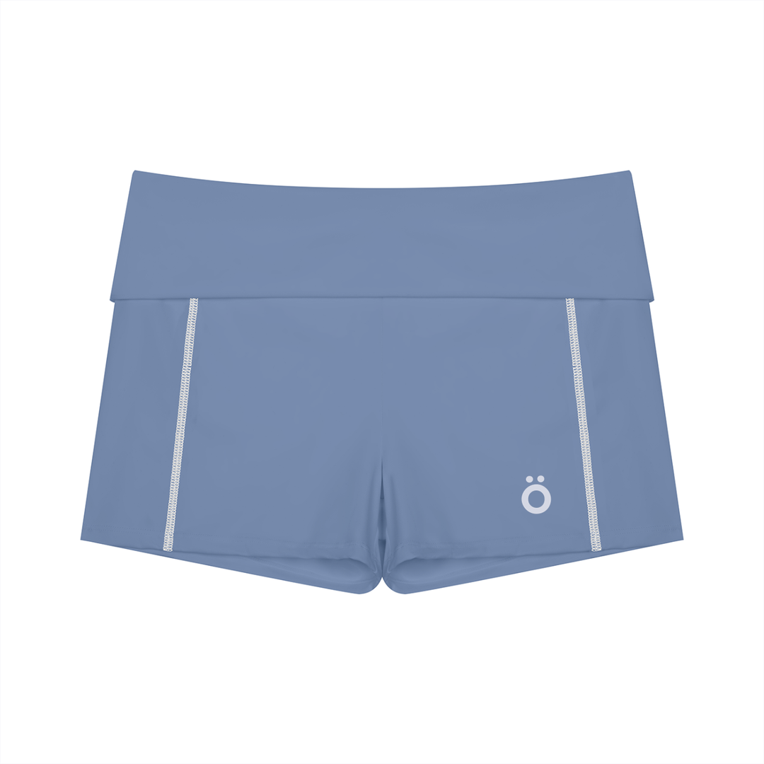 Aria+Marcella Halter Tank Top & Biker Shorts Matching Set - In Blue