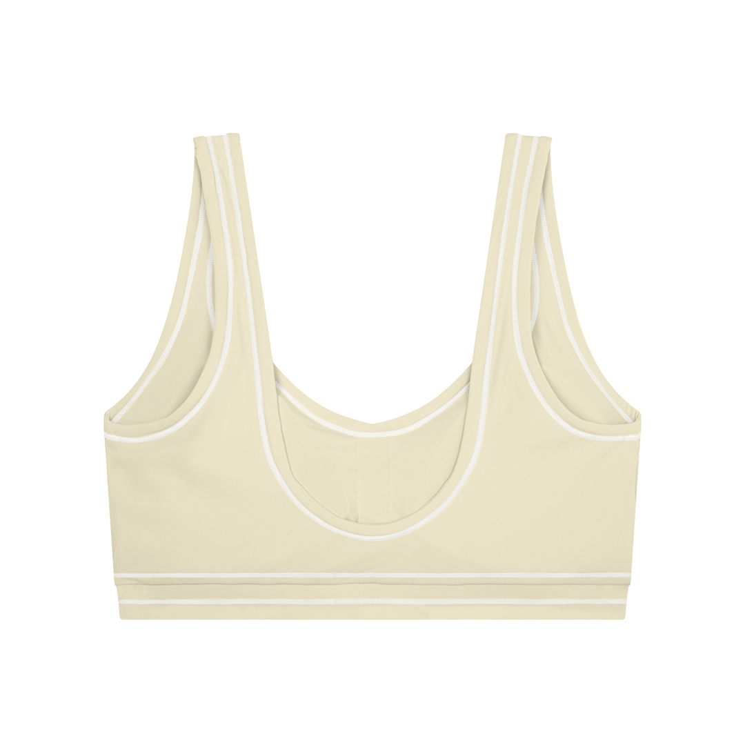 Servilia Topstitching Yoga Sports Bra