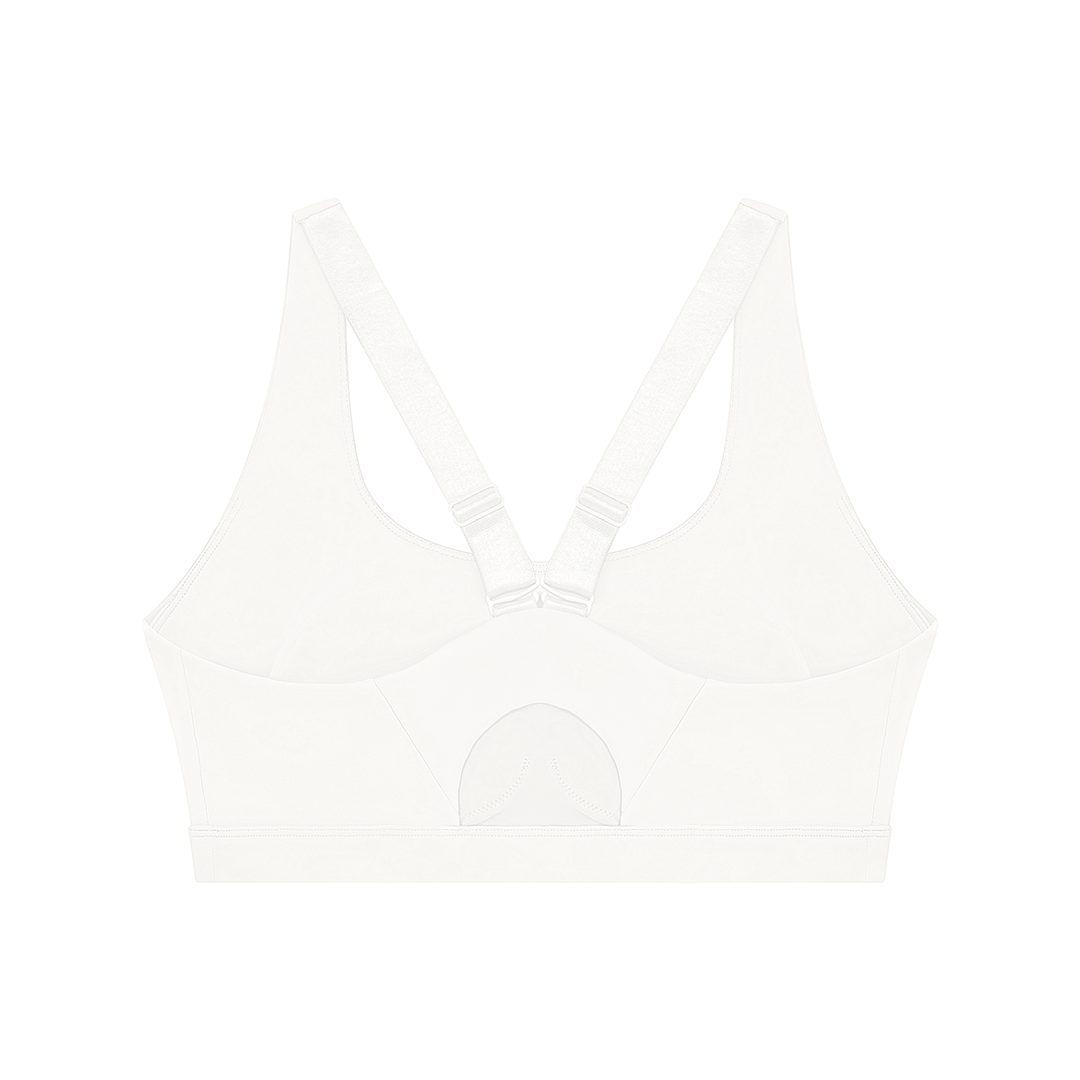 Beatrix Yoga Sports Bra - White & Pink