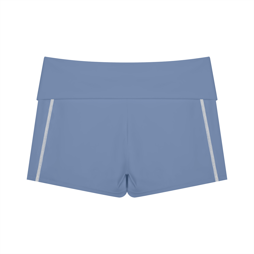 Marcella High Waist Biker Shorts - In Blue
