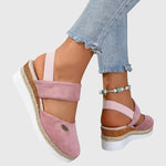 Load image into Gallery viewer, Women's Boho Sandals Beaded Elastic Ankle Strap

