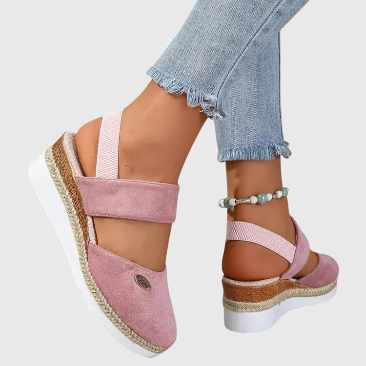 Women's Boho Sandals Beaded Elastic Ankle Strap