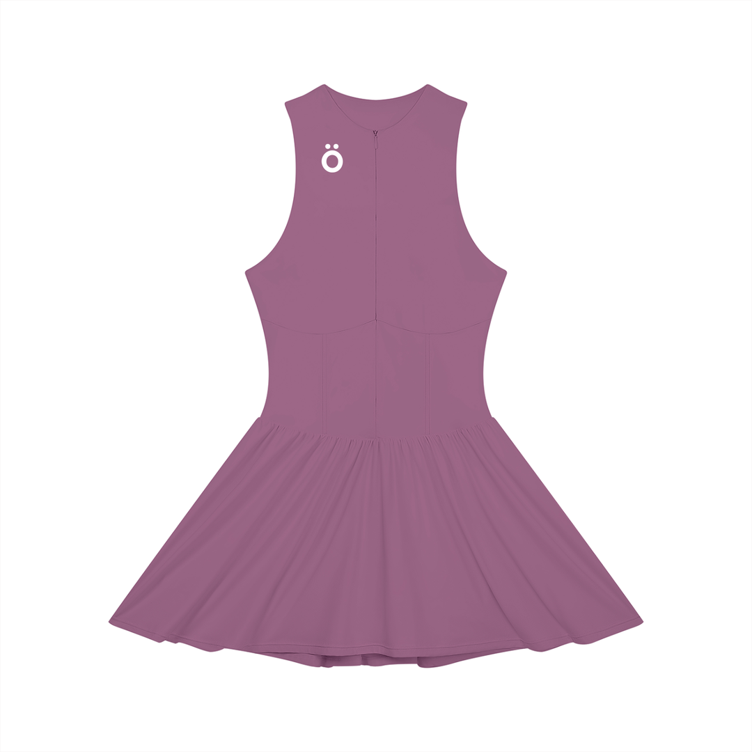 Selena Ruched Sleeveless Full-Zip Dress