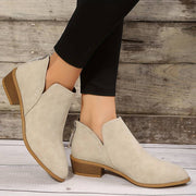 Women's Low Heel Slip-On Boots