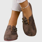 Load image into Gallery viewer, Women's Flat Shoes Soft Suede Toggle Lace Slip On Barefoot Style
