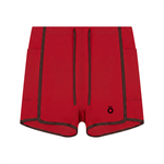 Load image into Gallery viewer, Mira High Rise Color Block Yoga Shorts - In Red
